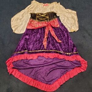 Kids Gypsy Costume with Purple and Gold Accents